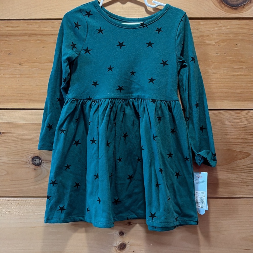 Cat & Jack Teal Dress with Star Design